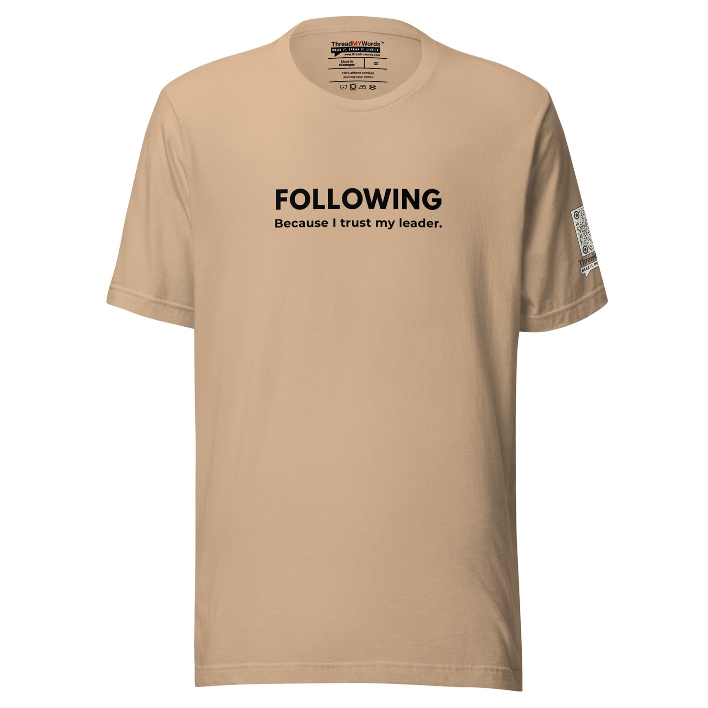 Following in Trust | Unisex t-shirt (Tan)