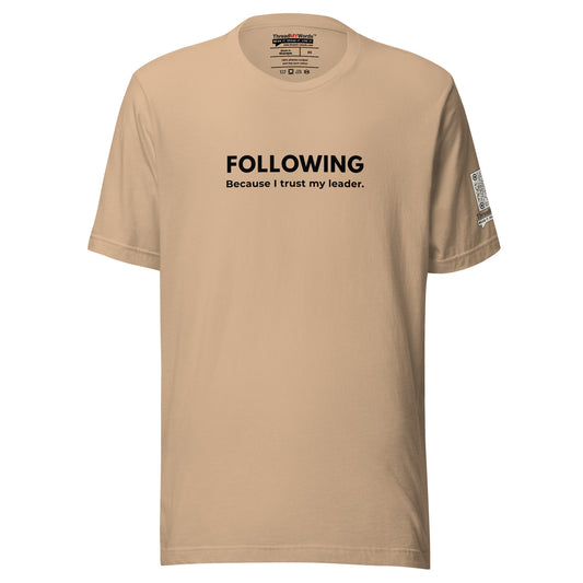 Following in Trust | Unisex t-shirt (Tan)